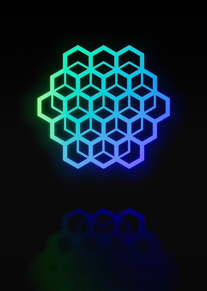 Neon Sacred Geometry Glyph