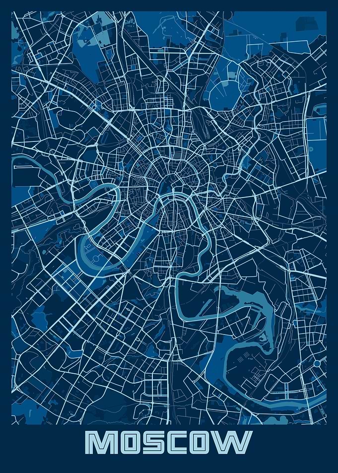 Moscow City Map Russia