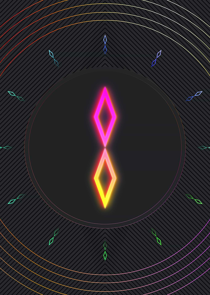 Neon Geometric Glyph Sigil
