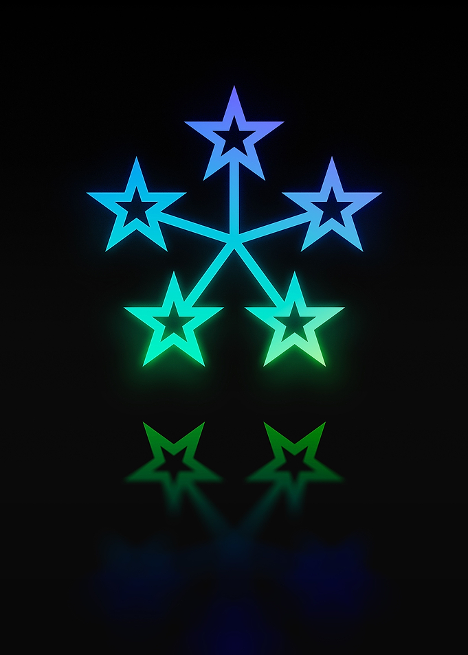 Neon Geometric Glyph Sign