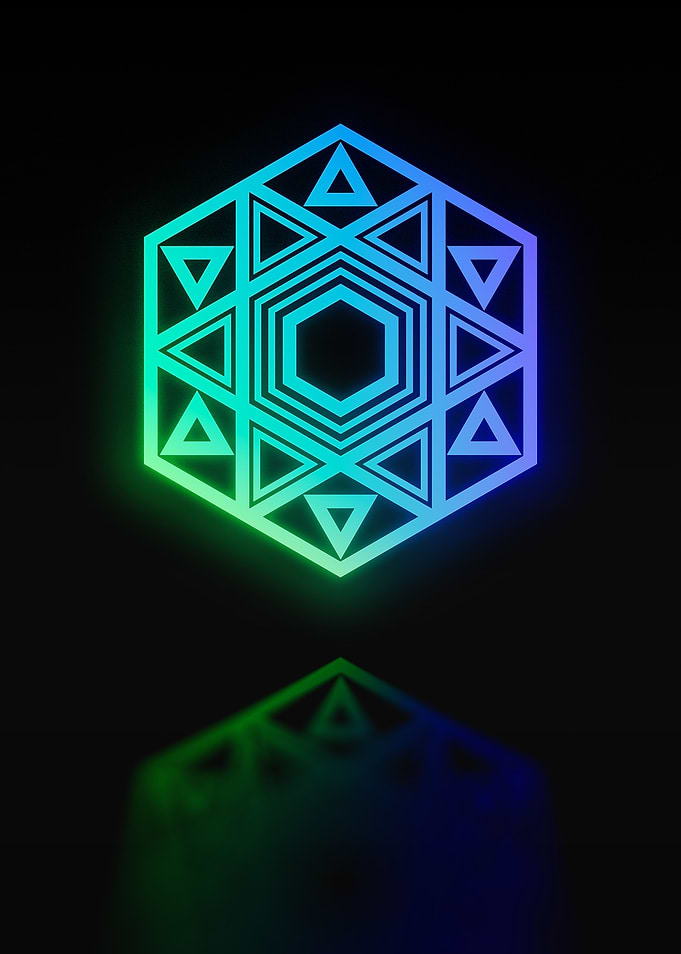 Neon Geometric Glyph Sigil