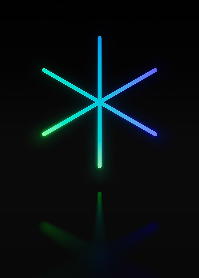 Neon Sacred Geometry Glyph