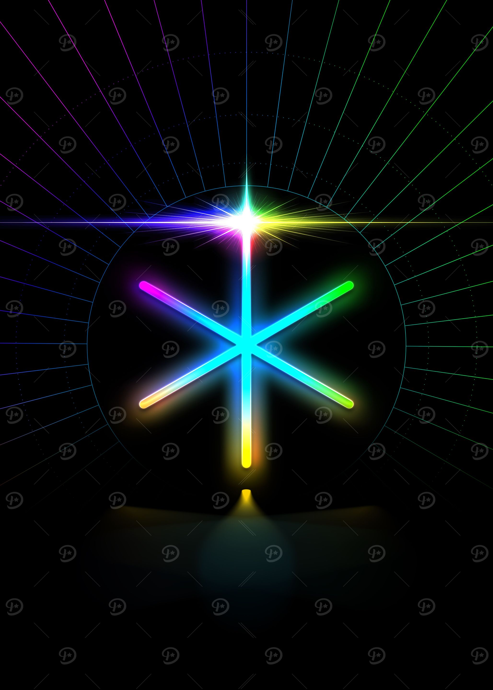 Neon Glyph Mandala Rune