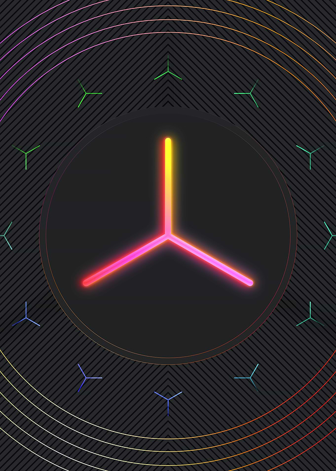 Neon Glyph Mandala Rune