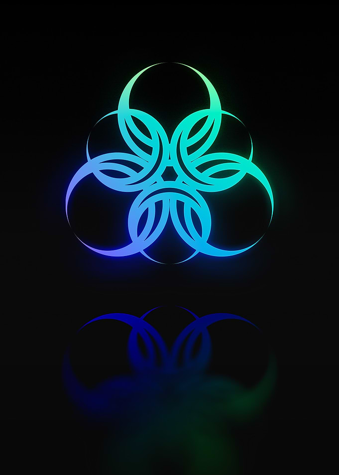 Neon Sacred Geometry Glyph