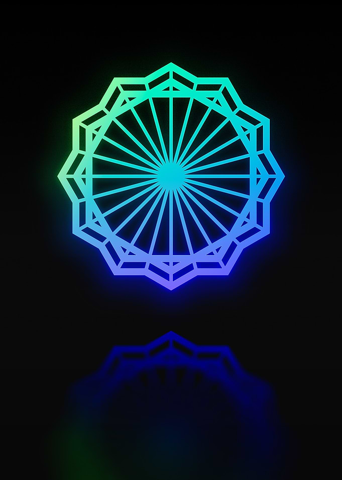 Neon Geometric Glyph Sigil
