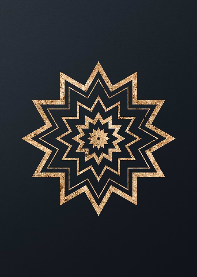 Gold Geometric Glyph Rune