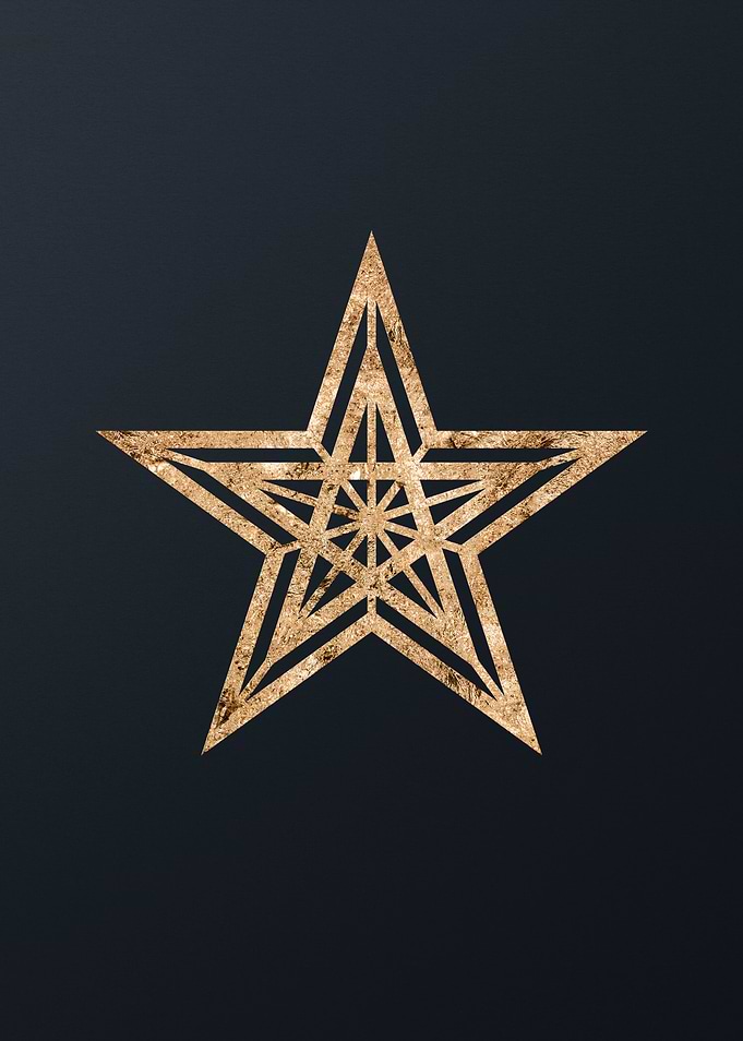 Gold Geometric Glyph Rune