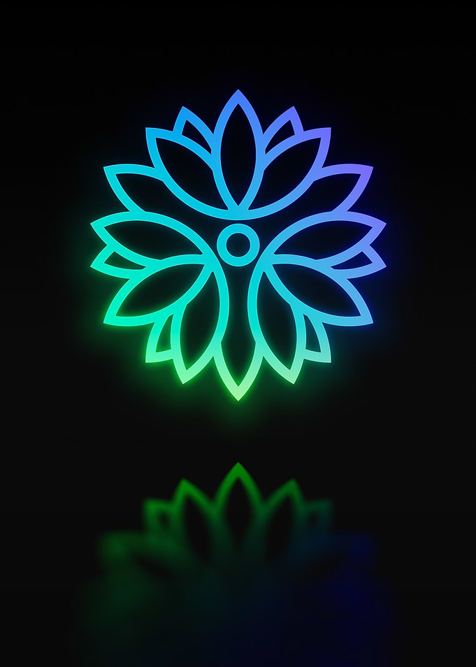 Neon Sacred Geometry Glyph