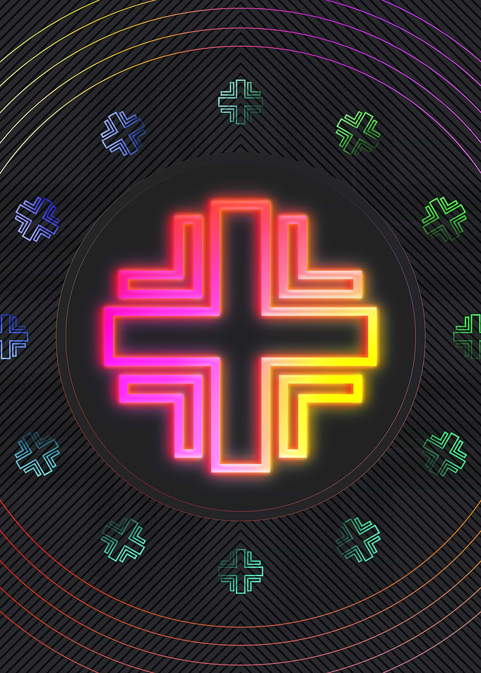 Neon Glyph Mandala Rune