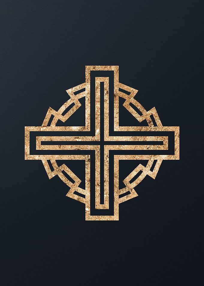 Gold Geometric Glyph Rune