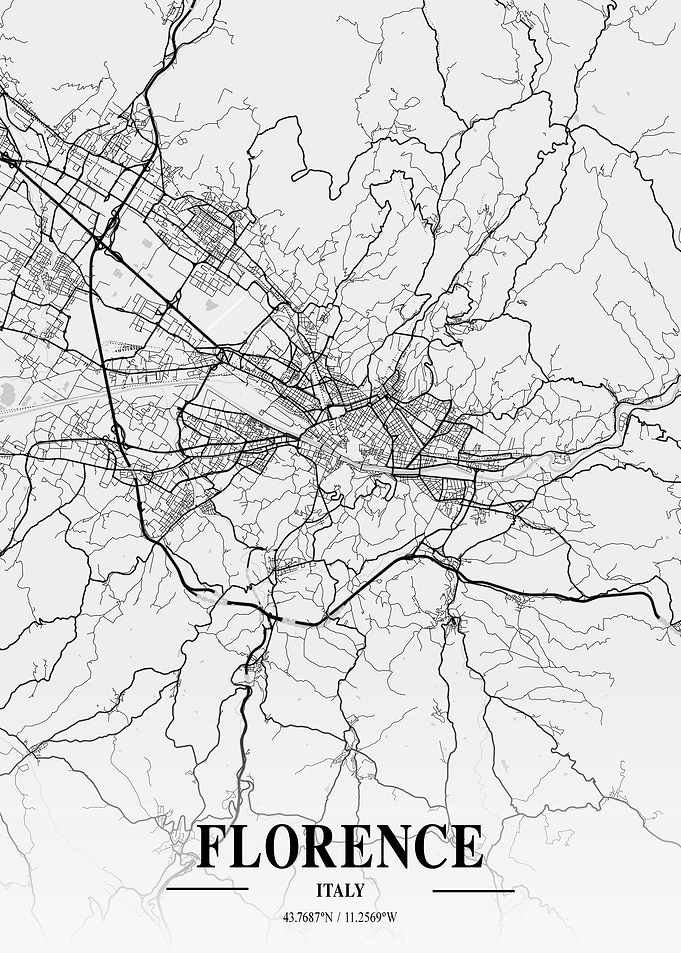 Florence City Map Italy