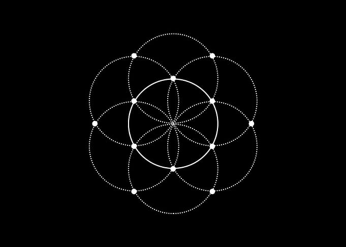 Black Geometric Glyph Rune