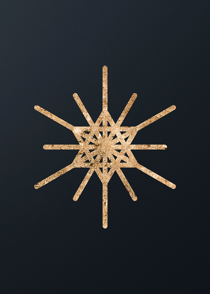 Gold Sacred Geometry Glyph