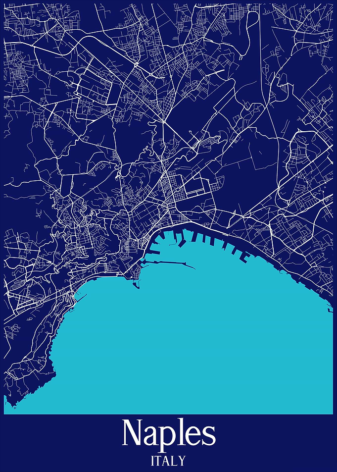Naples City Map Italy