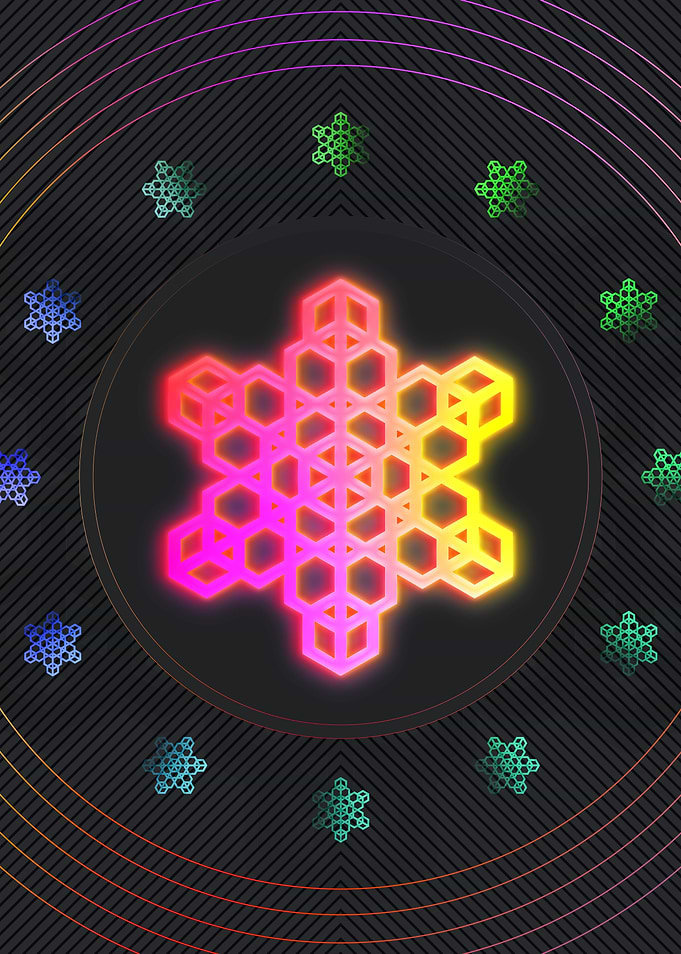 Neon Geometric Glyph Rune