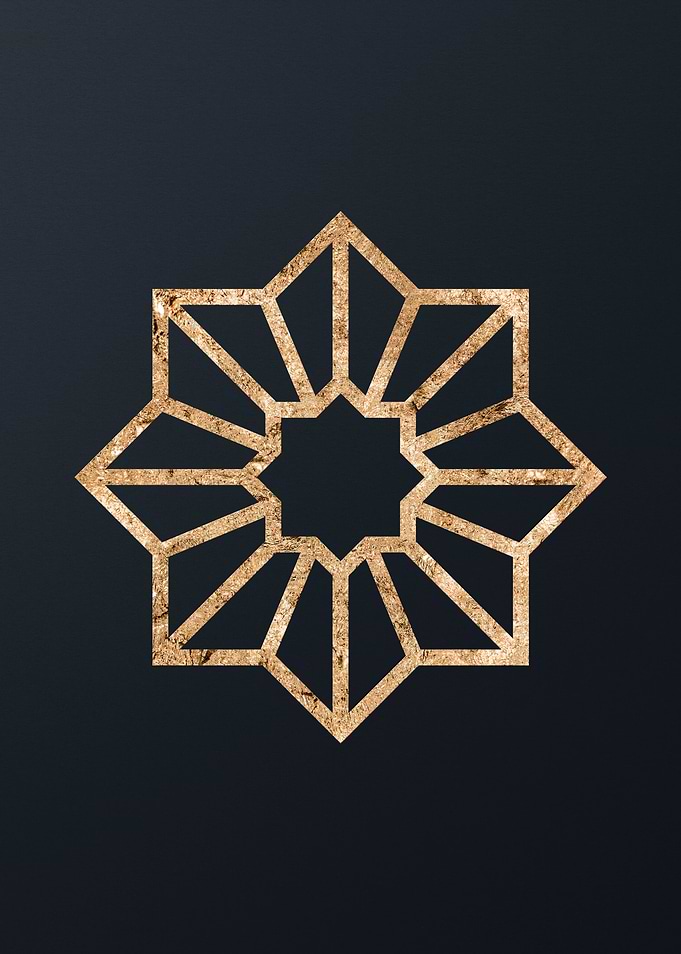 Gold Geometric Glyph Rune