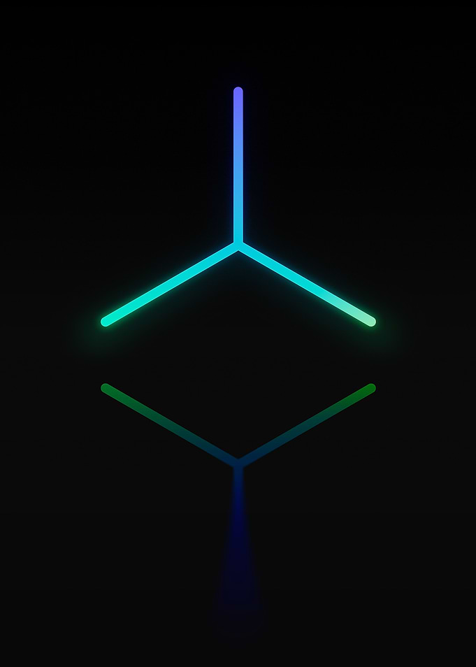 Neon Sacred Geometry Glyph