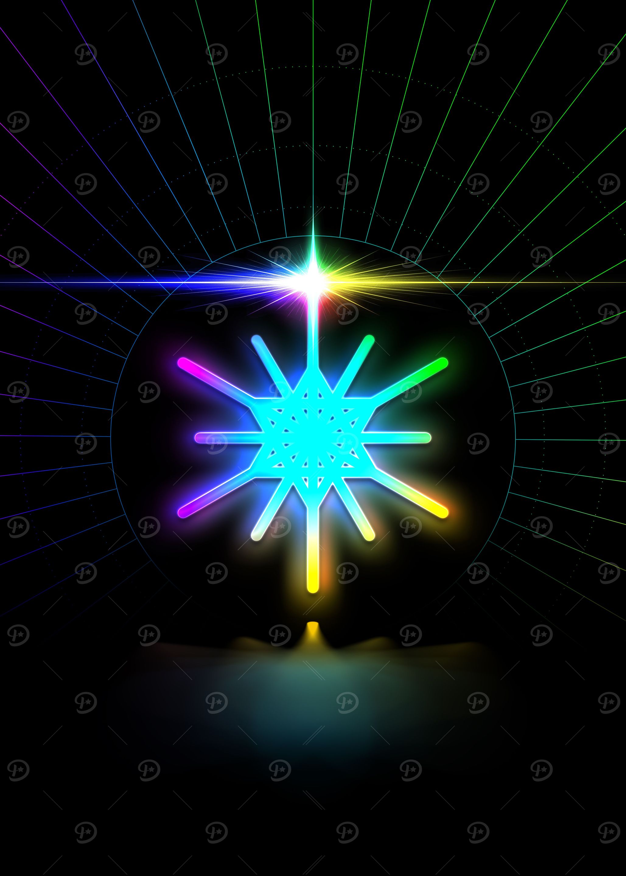 Neon Geometric Glyph Sigil