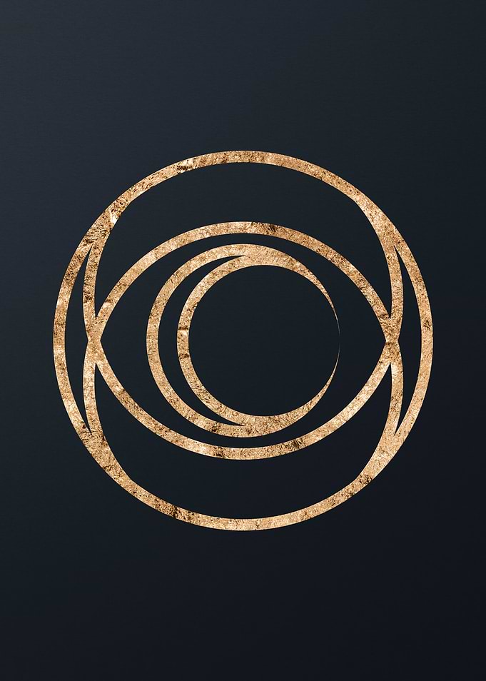 Gold Geometric Glyph Rune