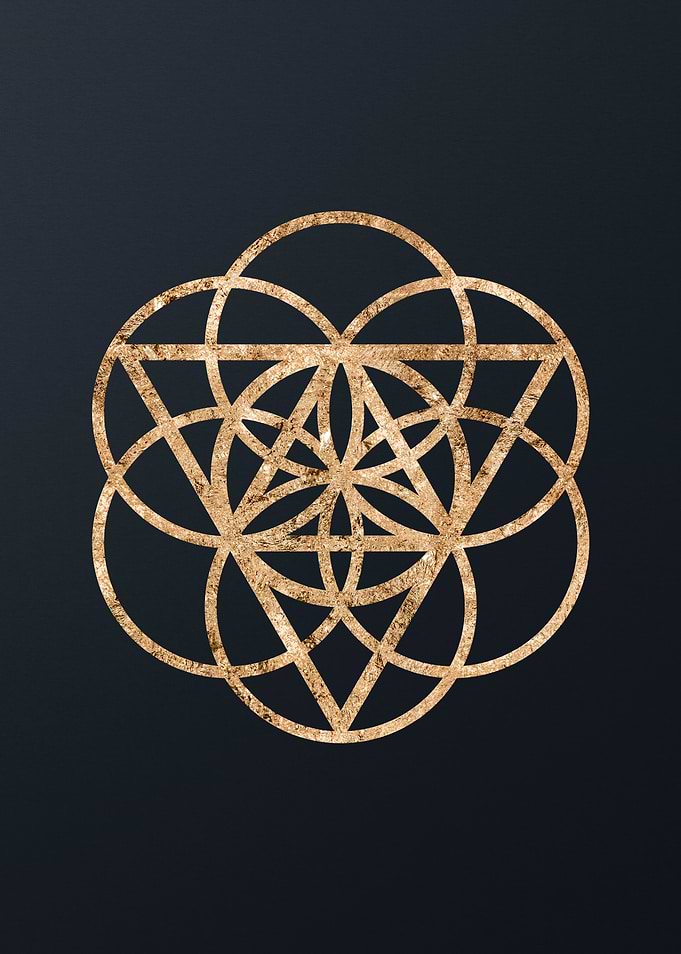 Gold Glyph Mandala Rune
