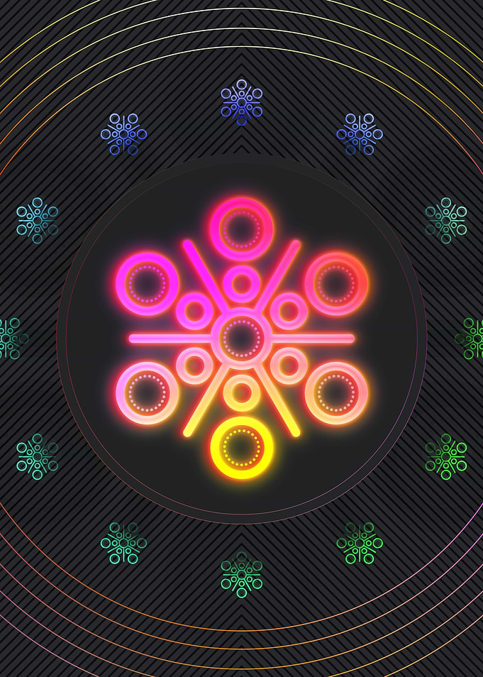 Neon Sacred Geometry Glyph