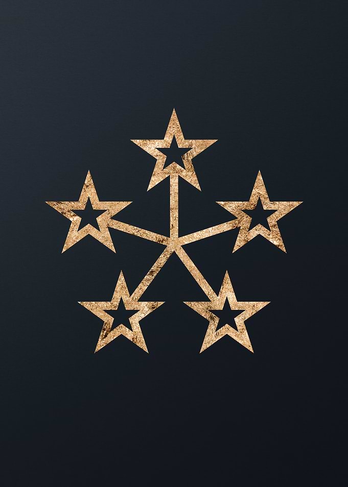 Gold Sacred Geometry Glyph