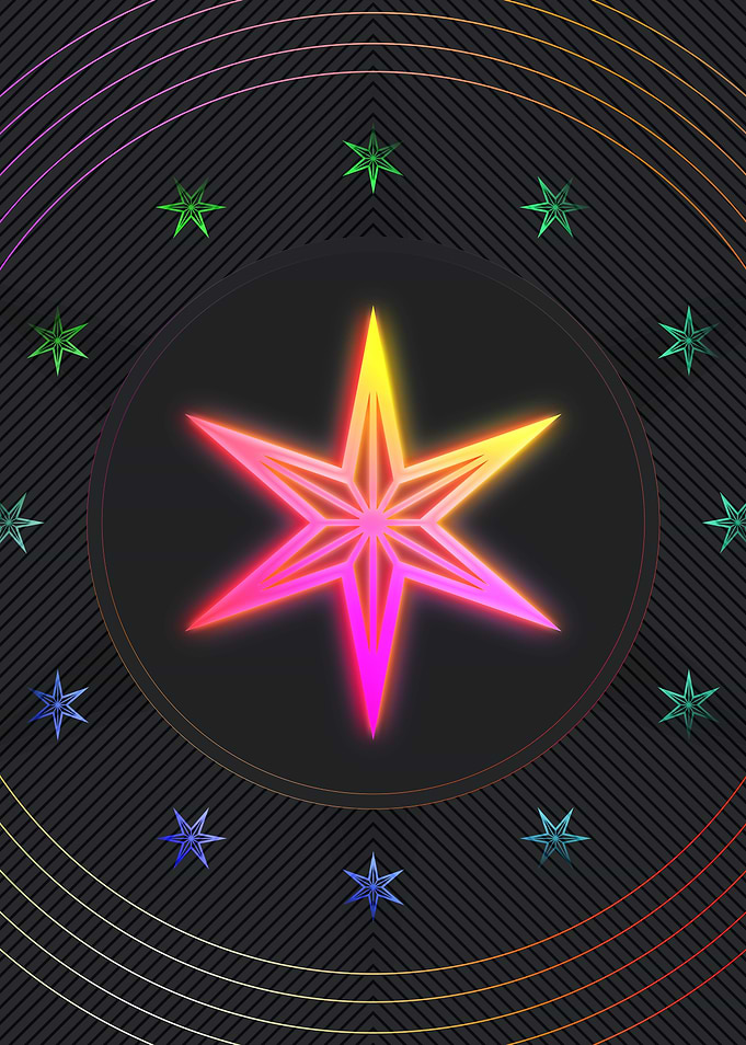Neon Glyph Mandala Rune
