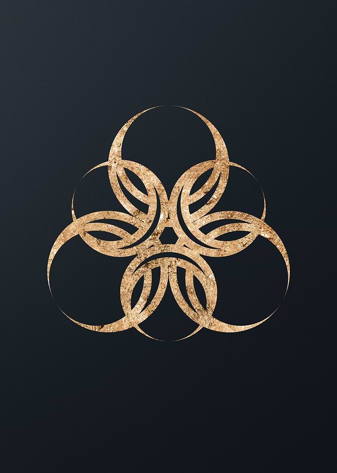 Gold Sacred Geometry Glyph