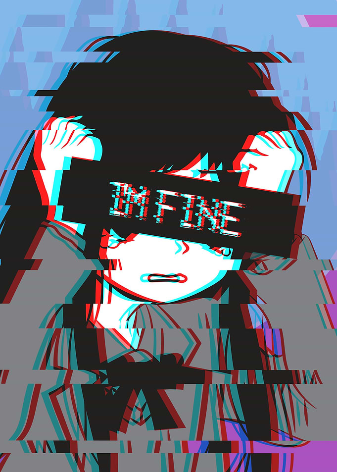 Sad Anime Girl Vaporwave