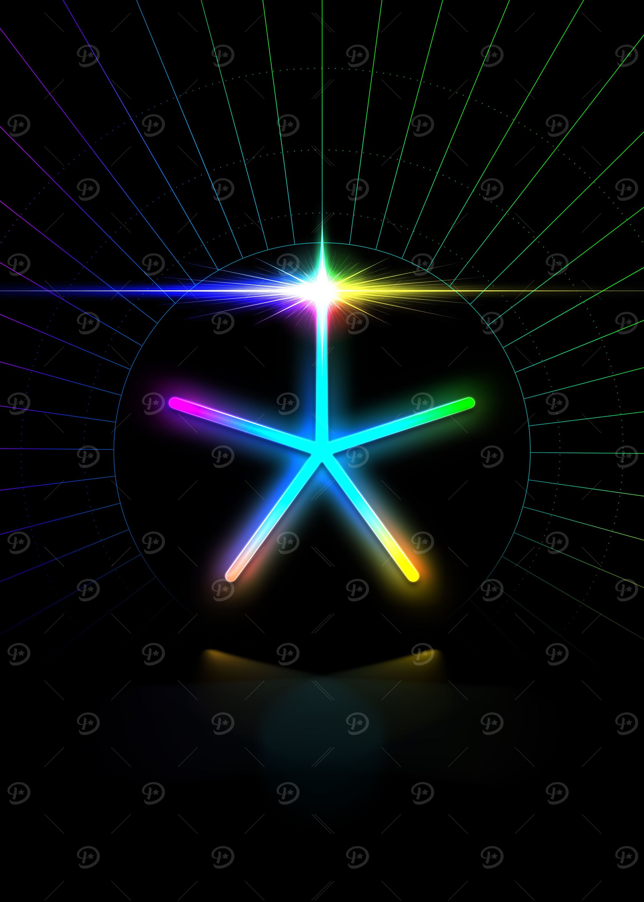 Neon Glyph Mandala Rune