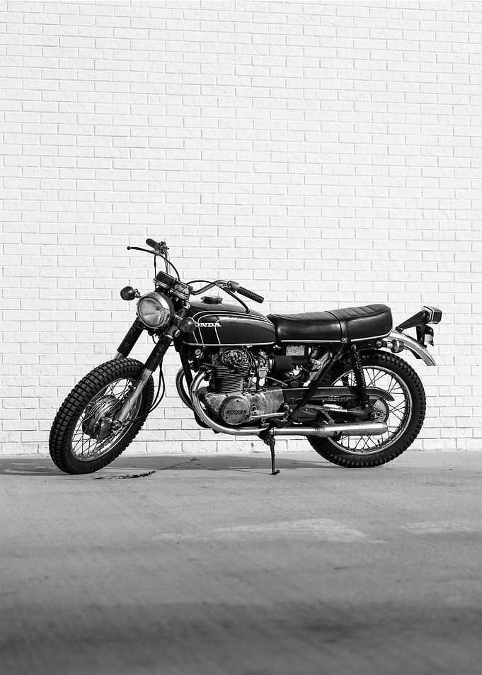 Black White Motorcycle