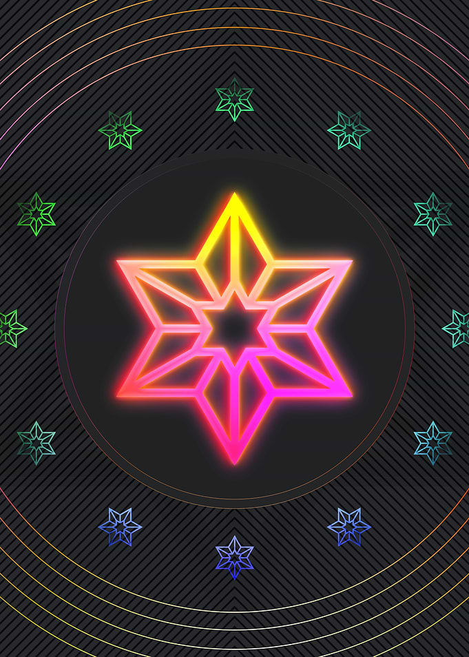Neon Glyph Mandala Rune