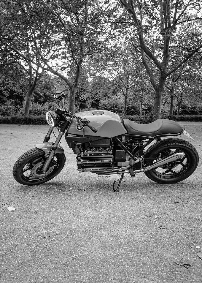 Black White Motorcycle