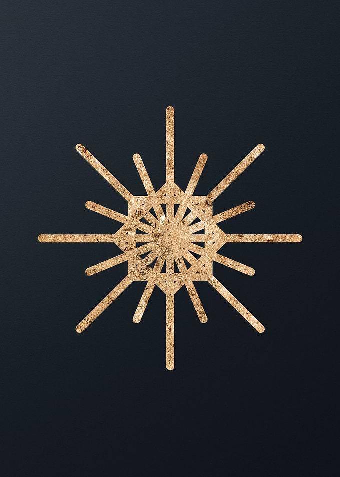 Gold Sacred Geometry Glyph