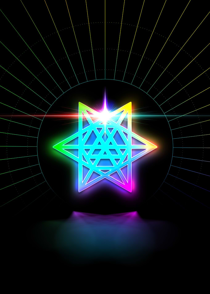 Neon Glyph Mandala Rune