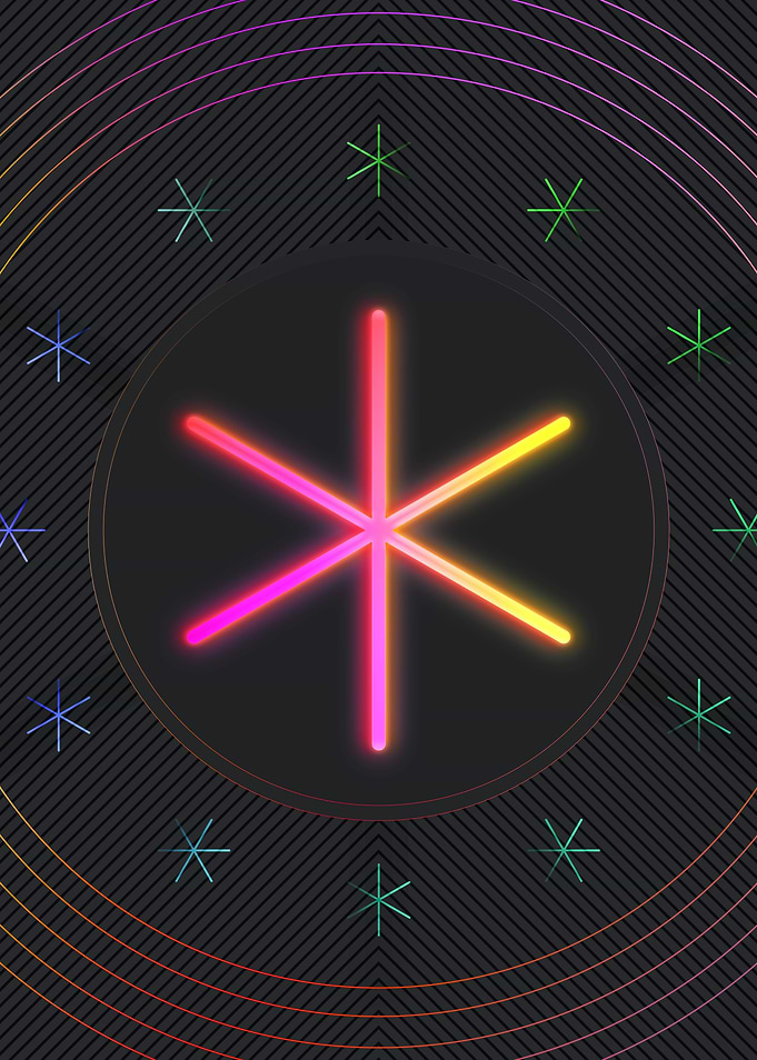Neon Glyph Mandala Rune