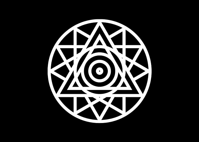 Black Geometric Glyph Rune