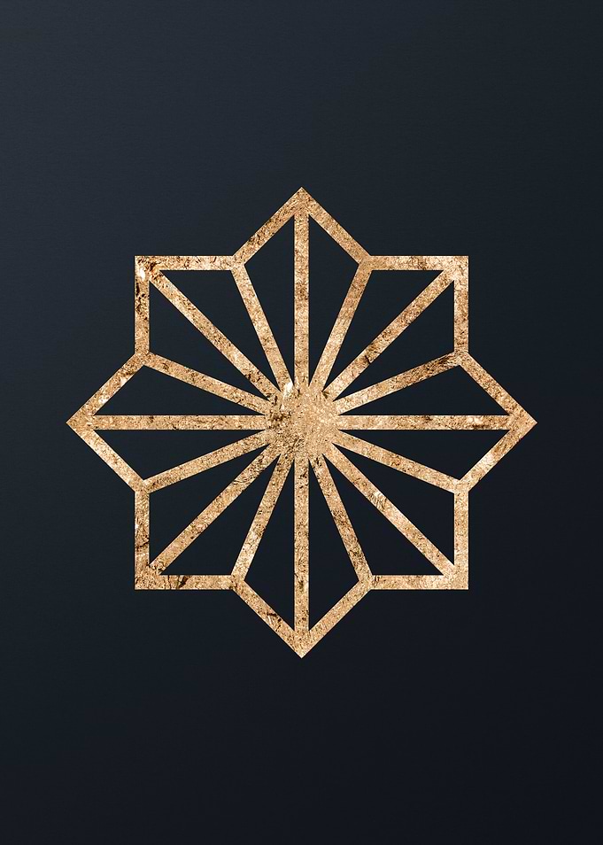 Gold Sacred Geometry Glyph