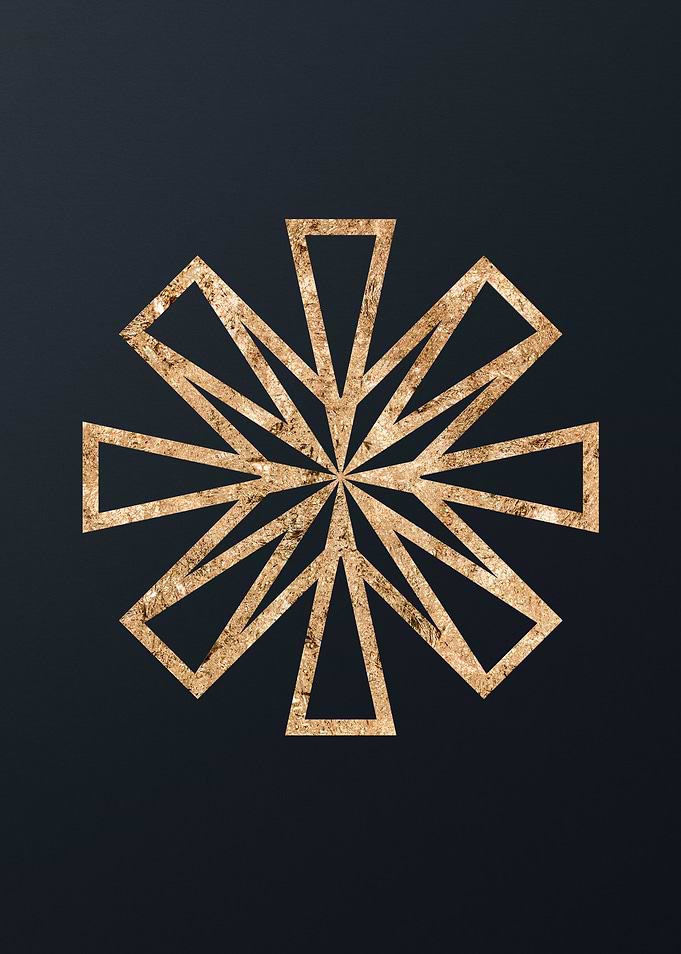 Gold Sacred Geometry Glyph