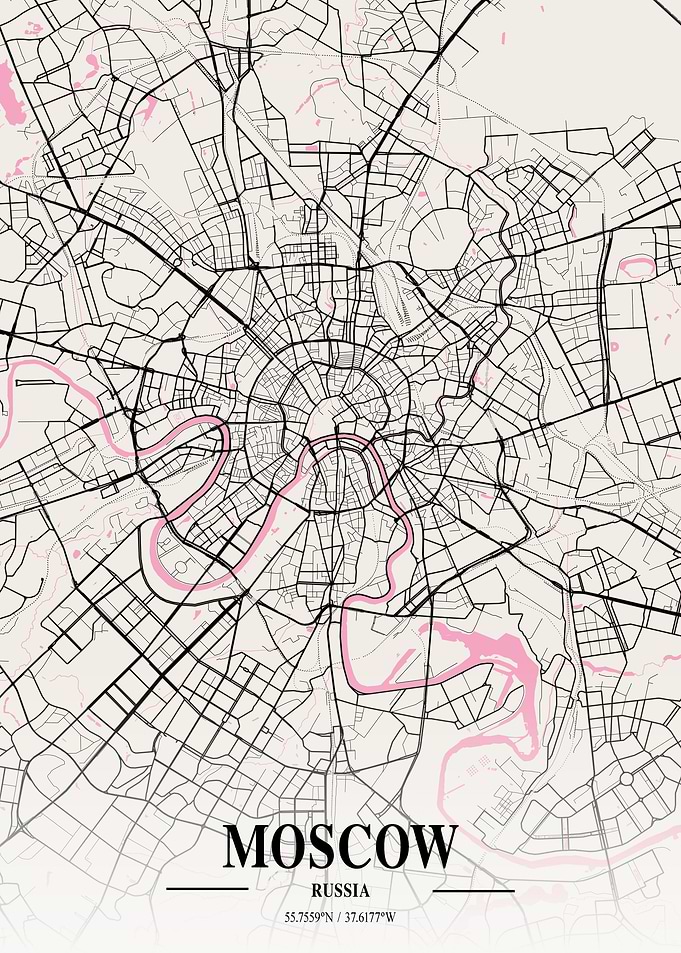 Moscow City Map Russia