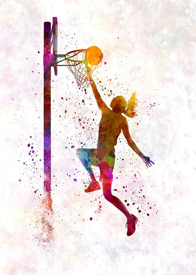 Young woman basketball