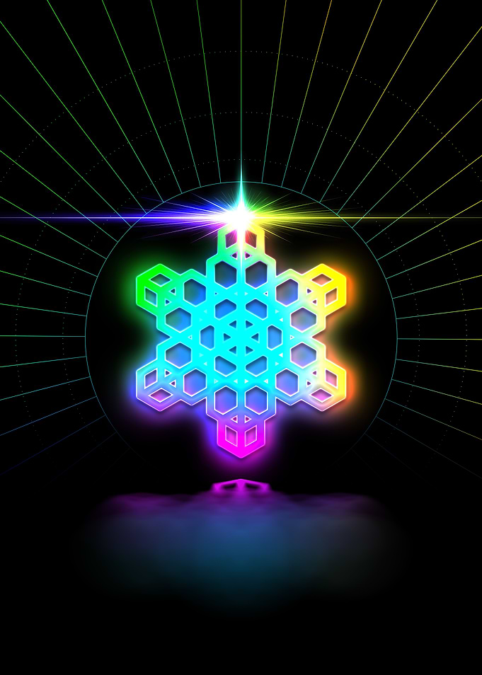 Neon Geometric Glyph Rune