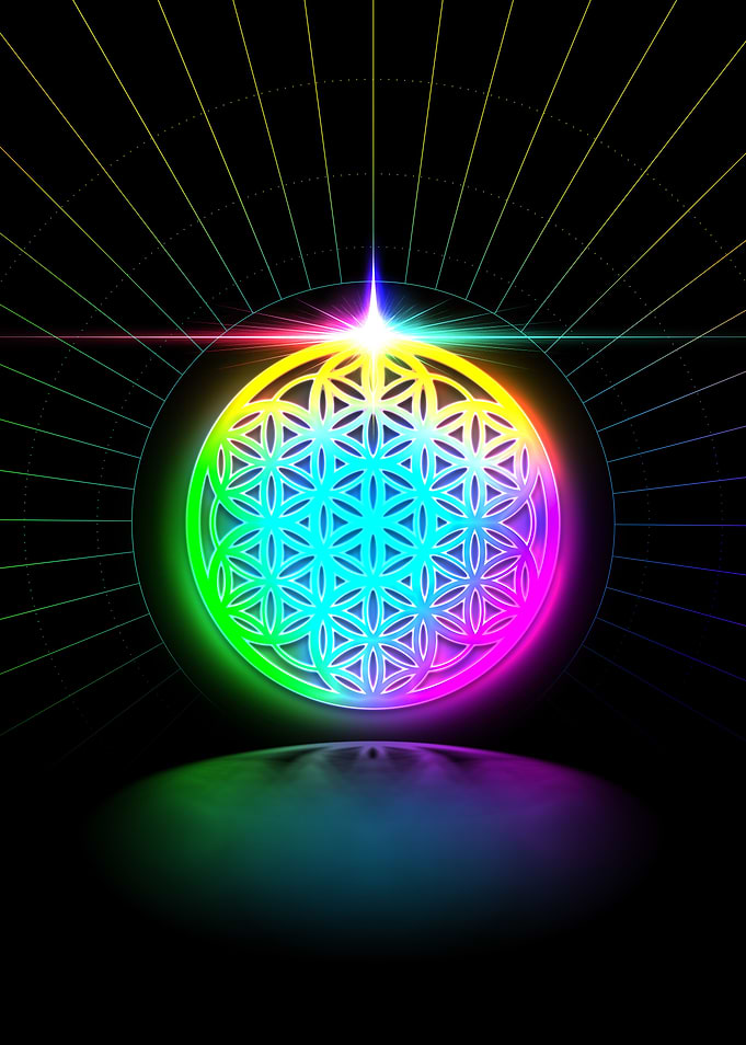 Neon Sacred Geometry Glyph