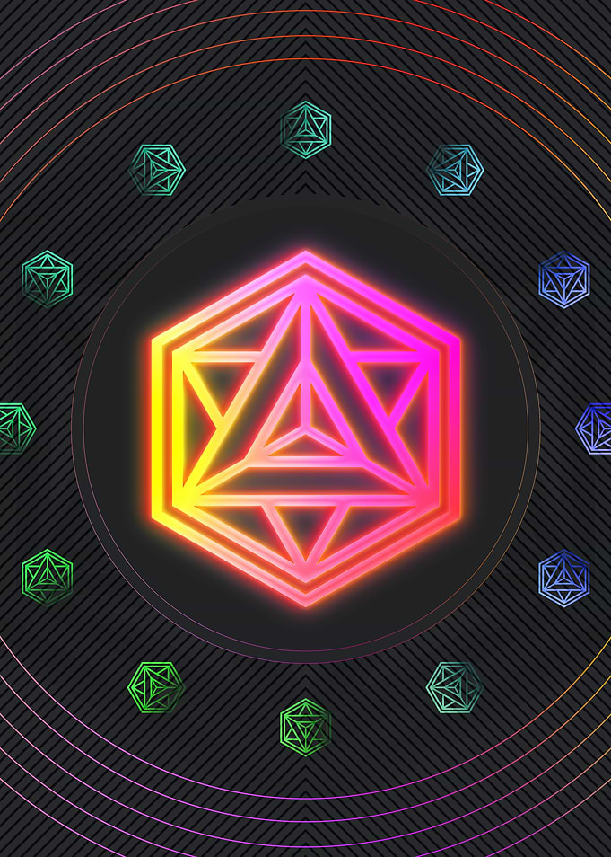 Neon Geometric Glyph Rune