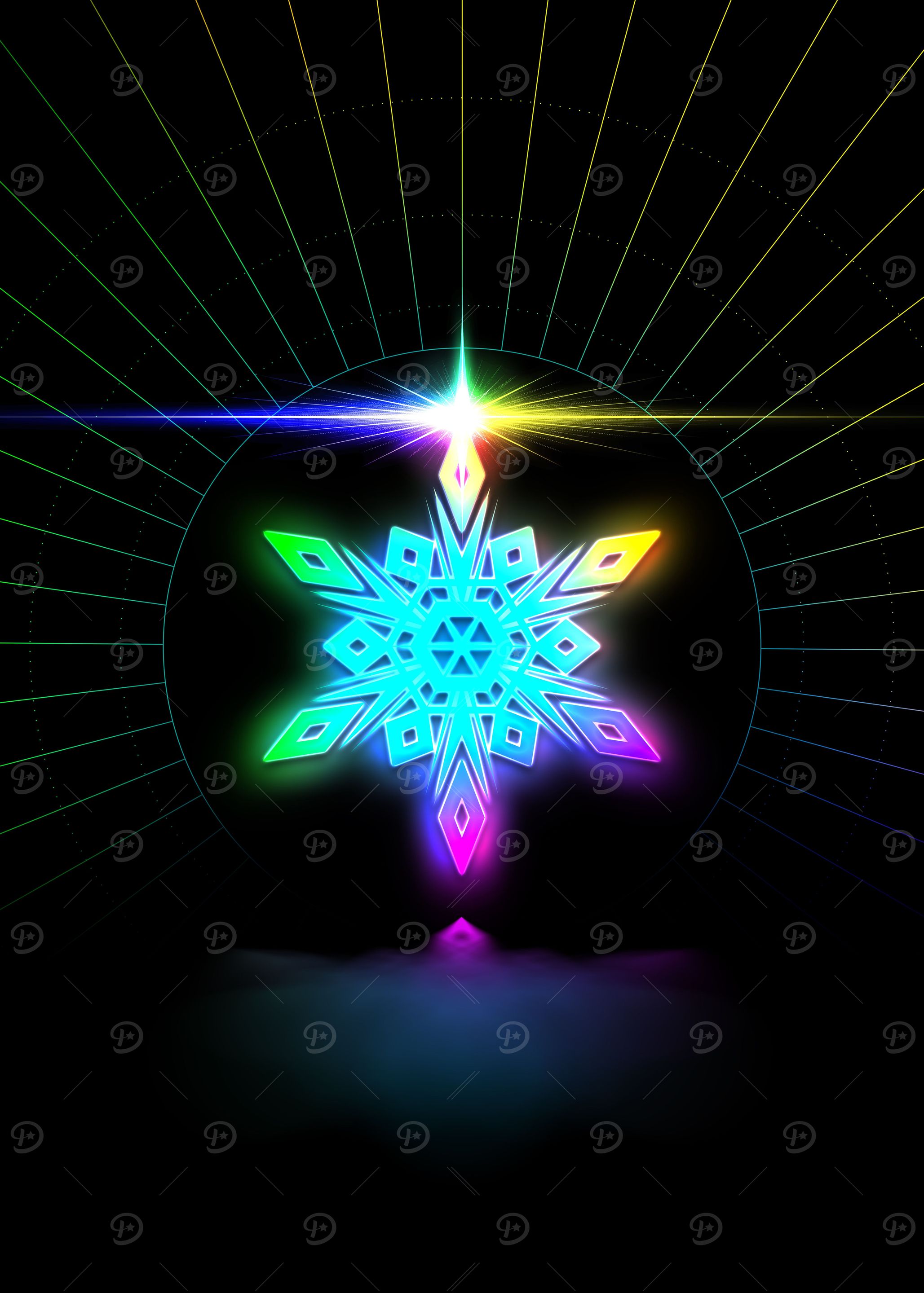 Neon Geometric Glyph Rune