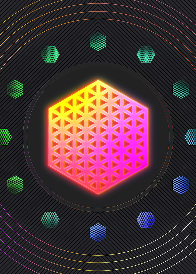 Neon Geometric Glyph Rune