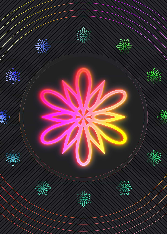 Neon Geometric Glyph Sigil