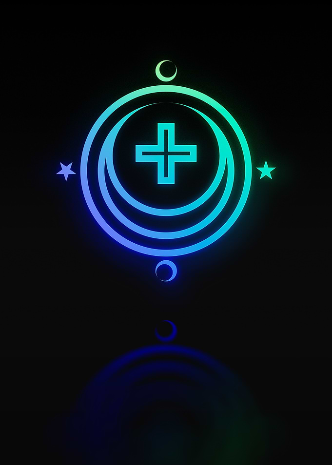 Neon Sacred Geometry Glyph