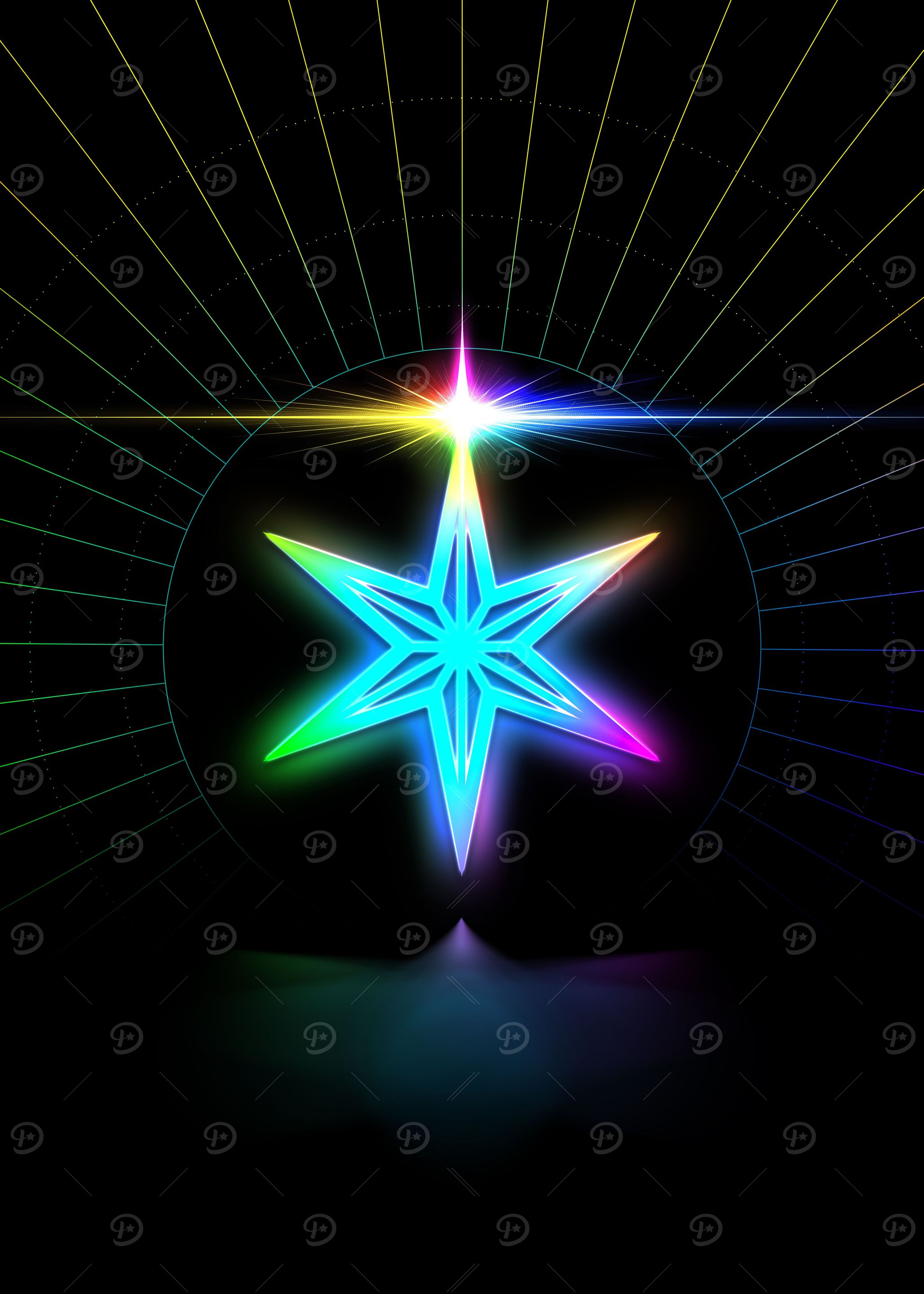 Neon Glyph Mandala Rune